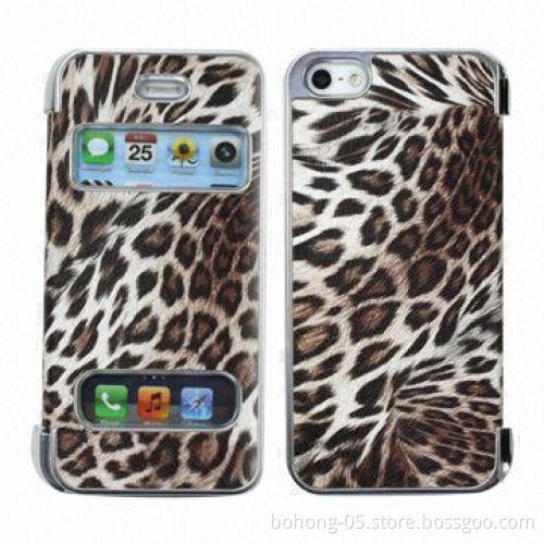 PU Cases for iPhone 5 with Flip Type Holster, Various Colors Available